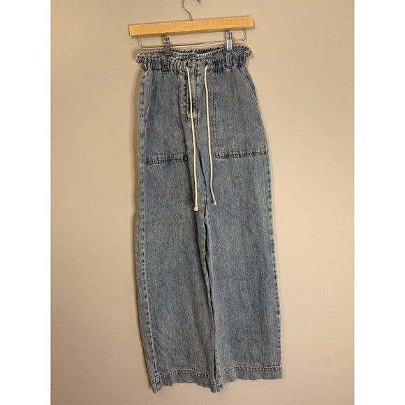 Rails Ryan Drawstring Denim Pants Faded Indigo Size XS NEW $178 [jb] - Picture 8 of 14